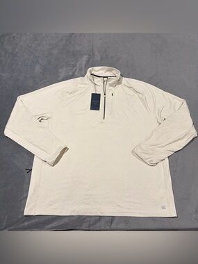 VRST Sweater Mens XXL Light Sand Heather Accelerate Warm 1/2 Zip Golf Activewear